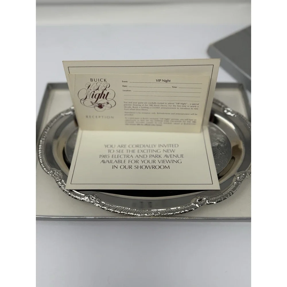 1985 Buick Electra VIP Night Promotional Box Set Invitation & Platter Vintage